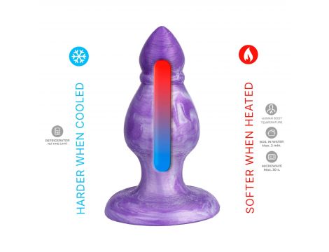Korek analny termoreaktywny Queen Silexd M 9,6 cm - 3