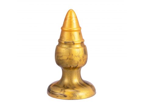 Korek analny Goldy Silexd złoty termoreaktywny M 9,2cm - 2