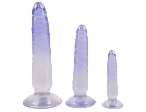 Zestaw dildo analnych Crystal 3 sztuki PVC - 2