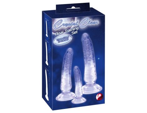 Zestaw dildo analnych Crystal 3 sztuki PVC - 8