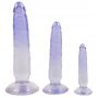 Zestaw dildo analnych Crystal 3 sztuki PVC - 3