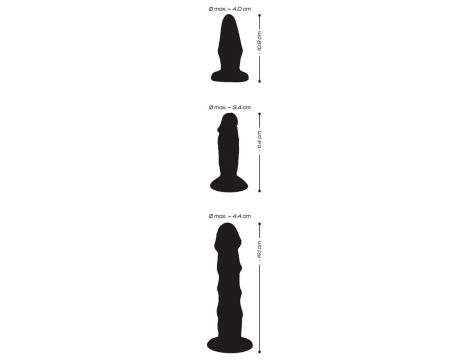 Zestaw dildo analnych Crystal PVC 3 sztuki - 6