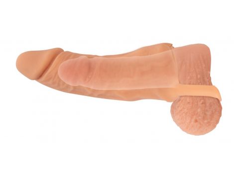 Masturbator z przedłużką Nature Skin Medium 18,5 cm - 7