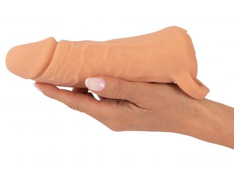 Masturbator z przedłużką Nature Skin Medium 18,5 cm - 9