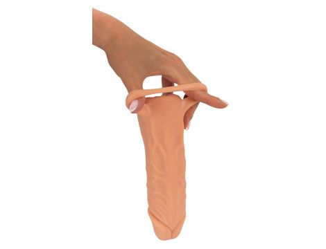 Masturbator z przedłużką Nature Skin Medium 18,5 cm - 11