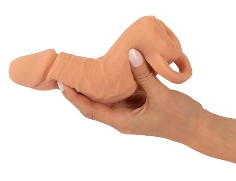 Masturbator z przedłużką Nature Skin Medium 18,5 cm - 10