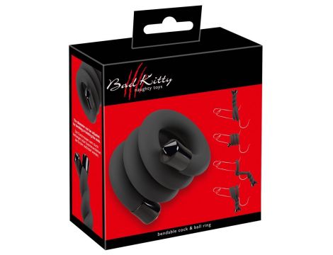 Pierścień giętki Bad Kitty na penisa i jądra 54 cm - 6