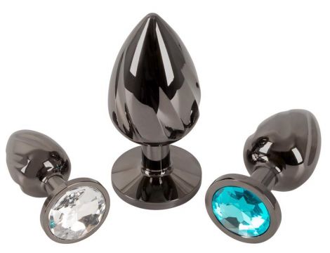 ANOS Metal Butt Plug Set Diamo - 6