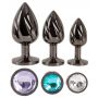 ANOS Metal Butt Plug Set Diamo - 5