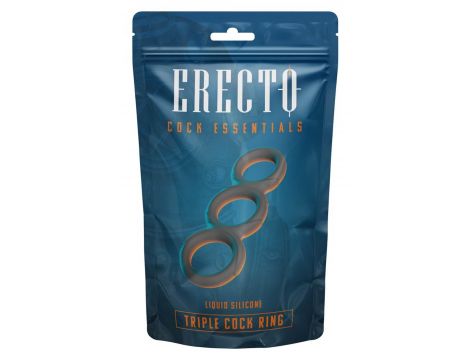 Potrójny pierścień erekcyjny Erecto silikonowy - 2