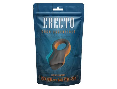 Pierścień erekcyjny silikonowy Erecto z przedłużeniem na jądra 8 cm - 3