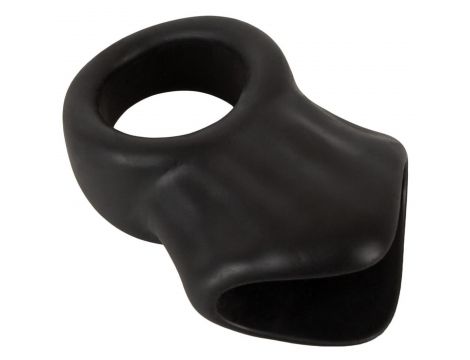 Pierścień erekcyjny silikonowy Erecto z przedłużeniem na jądra 8 cm - 2