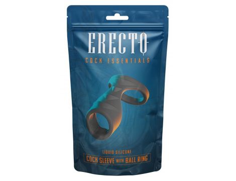 Mankiet na penisa Erecto silikonowy z pierścieniem na jądra 8 cm