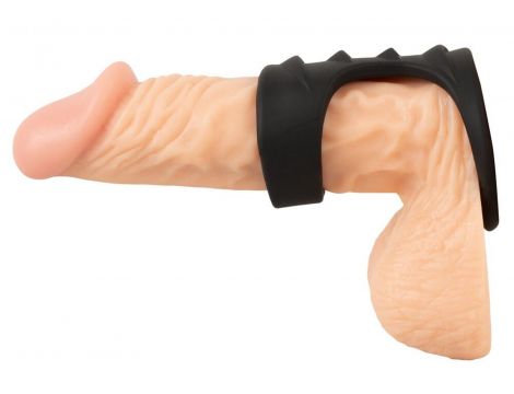 Mankiet na penisa Erecto silikonowy z pierścieniem na jądra 8 cm - 8