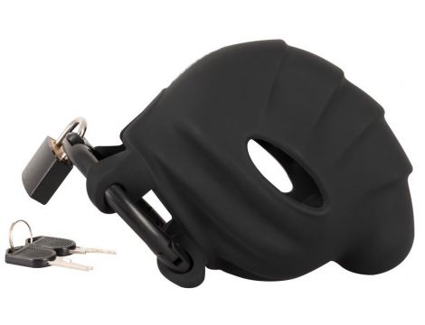 Klatka na penisa i jądra silikonowa Black Velvets 10 cm - 2