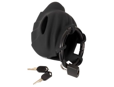 Klatka na penisa i jądra silikonowa Black Velvets 10 cm - 5