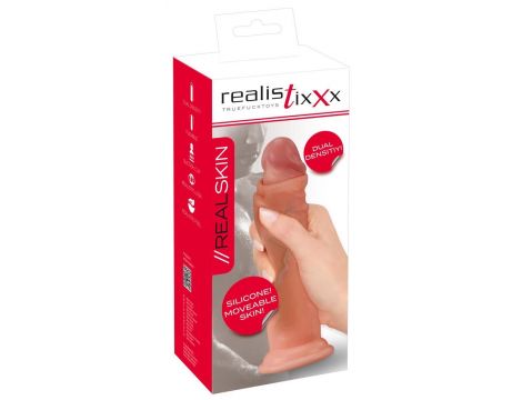 Dildo Realistixxx z ruchomą skórą silikonowe 20 5 cm - 6