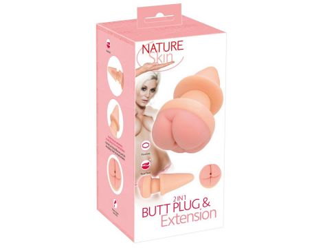 Korek analny Nature Skin przedłużacz penisa 19 5 cm - 3