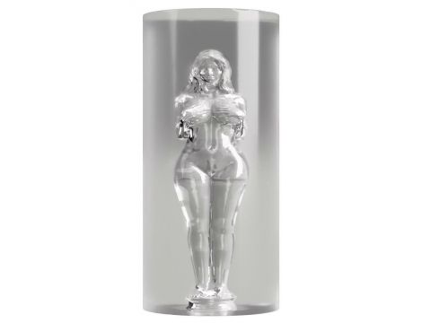 Masturbator Stroker tunelowy przezroczysty 14 cm