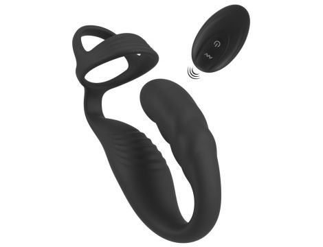 Pierścień erekcyjny Rebel z wibrującym korkiem prostaty USB - 2