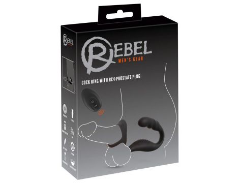 Pierścień erekcyjny Rebel z wibrującym korkiem prostaty USB - 6