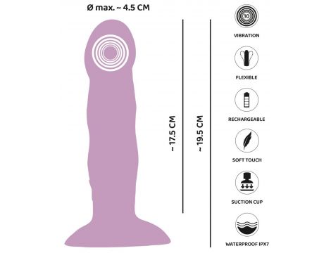Wibrator punktu G You2Toys Heart Guy fioletowy silikonowy USB - 4