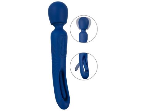 Masażer wand Sweet Smile 2in1 z językiem USB 24 cm - 2