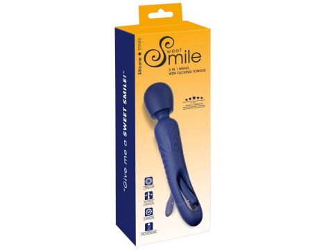 Masażer wand Sweet Smile 2in1 z językiem USB 24 cm - 6