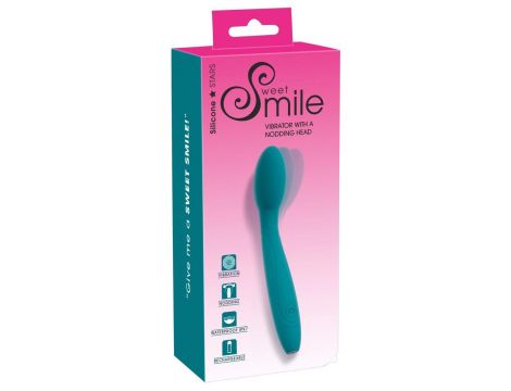 Wibrator Sweet Smile z ruchomą główką silikonowy USB 18 cm - 8