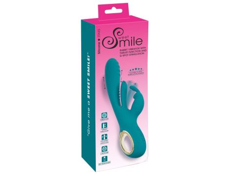 Wibrator króliczek Sweet Smile z ruchem posuwistym USB 25 cm - 8