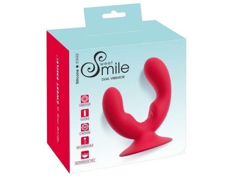 Wibrator podwójny Sweet Smile z przyssawką USB - 2