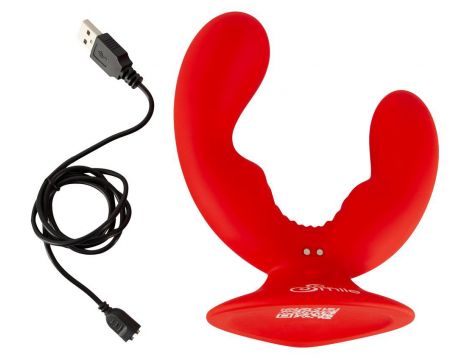 Wibrator podwójny Sweet Smile z przyssawką USB - 12