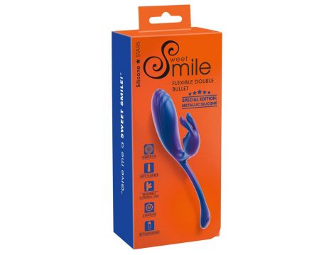 Wibrator króliczek Sweet Smile metaliczny elastyczny USB 22 cm - 8