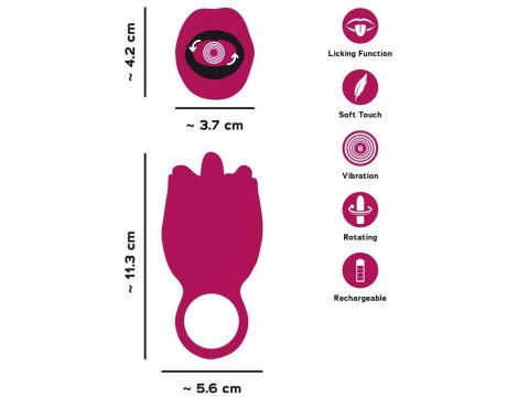 Wibrator z wirującym językiem You2Toys silikonowy USB - 7