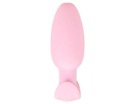 Korek analny wibrujący Cuties silikonowy różowy USB 8 cm - 3