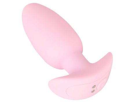 Korek analny wibrujący Cuties silikonowy różowy USB 8 cm - 4