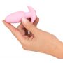 Korek analny wibrujący Cuties silikonowy różowy USB 8 cm - 9
