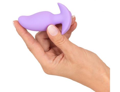 Korek analny wibrujący Cuties fioletowy USB 8 cm - 6