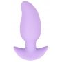 Korek analny wibrujący Cuties fioletowy USB 8 cm - 2