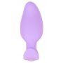 Korek analny wibrujący Cuties fioletowy USB 8 cm - 6