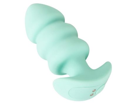 Mini korek analny wibrujący Cuties zielony USB - 2