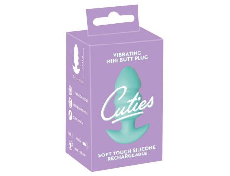 Mini korek analny wibrujący Cuties zielony USB - 7