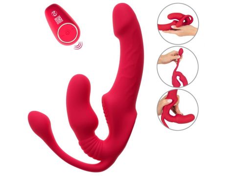 Wibrator strap on potrójny You2Toys USB 23 cm