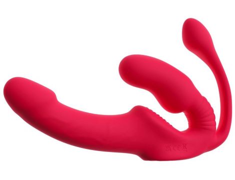 Wibrator strap on potrójny You2Toys USB 23 cm - 4