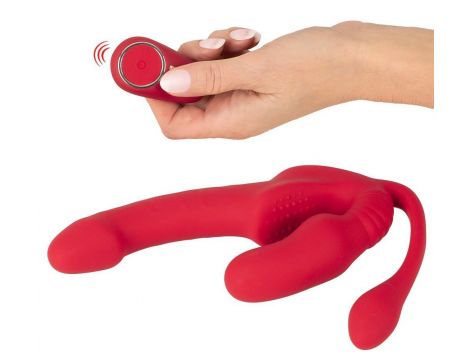 Wibrator strap on potrójny You2Toys USB 23 cm - 6