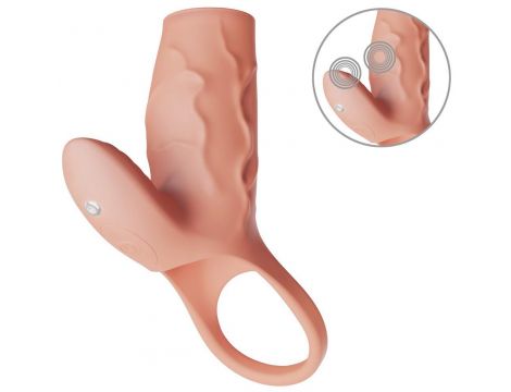 Nakładka silikonowa Realistixxx Real Sleeve Clit S z wibracjami USB - 2