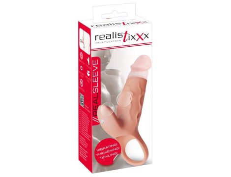 Nakładka silikonowa Realistixxx Real Sleeve Clit S z wibracjami USB - 7