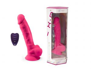 Realistyczne dildo wibrujące Silexd różowe 20 cm USB z pilotem
