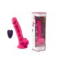 Realistyczne dildo wibrujące Silexd różowe 20 cm USB z pilotem - 2