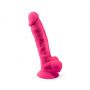Realistyczne dildo wibrujące Silexd różowe 20 cm USB z pilotem - 4